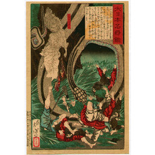 月岡芳年: Ghost and Serpent - Mirror of Famous Generals of Japan - Artelino