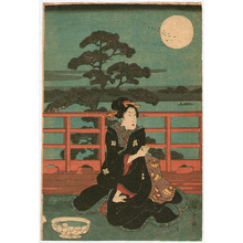 Japanese Print "Full Moon at Sumida River" by Ando Hiroshige, 歌川広重 (Ando Hiroshige)