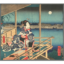 Utagawa Hiroshige: Sumida River in the Moon Light - Artelino