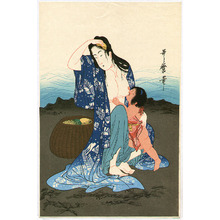 Kitagawa Utamaro: Abalone Diver and Child - Artelino