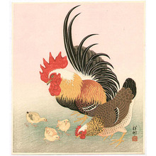 小原古邨: Chicken Family - Artelino