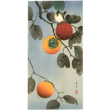 Watanabe Seitei: Bird on a Persimmon Tree - Artelino