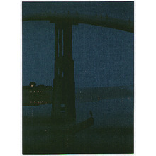 Unknown: Misty Bridge at Night - Artelino