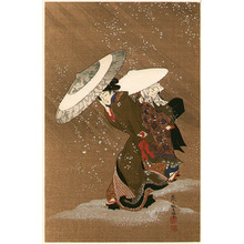 Kitagawa Fujimaro: Outing in The Snow Storm - Artelino