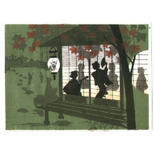 日本版画 "Party on Autumn Night" 由 Unknown, 無款 (null) 创作