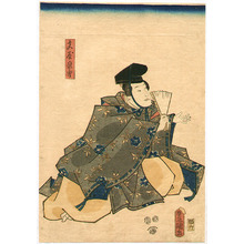 Utagawa Kunisada, 歌川国貞 (Utagawa Kunisada)创作的日本版画《Poet Yasuhide - Kabuki》