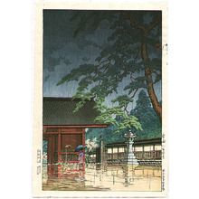 川瀬巴水: Spring Rain at Gokoku-ji Temple - Artelino