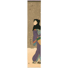 Suzuki Harunobu: Woman in Snow - Artelino