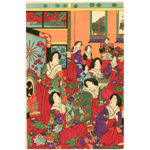 Toyohara Chikanobu: Beauties and Maple Trees - Artelino