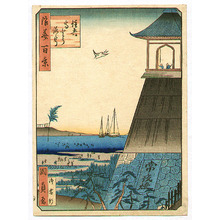Utagawa Kunisada III: Light Tower at Sumiyoshi - Naniwa Hyakkei - Artelino