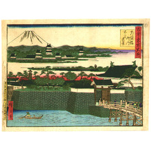三代目歌川広重: Edo Castle and Mt. Fuji - Artelino
