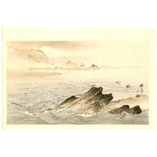 Takeuchi Seiho: Sea Birds over Rocky Shore - Seiho Twelve Fuji - Artelino