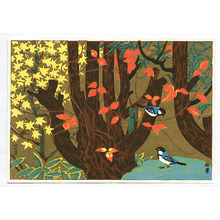 無款: Birds in Autumn Forest - Artelino