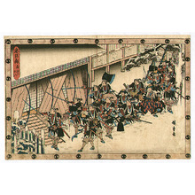 Utagawa Hiroshige: Night Attack, Act.11 - Chushingura - Artelino