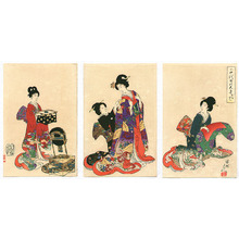 Toyohara Chikanobu: Dressing Up - Ladies at Chiyoda Palace - Artelino