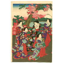 豊原周延: Meiji Empress in Kiyomizu Temple - Artelino