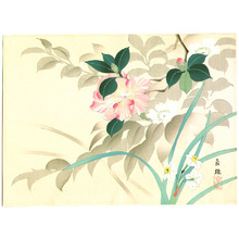 日本版画 "Camellia and White Daffodils" 由 Unknown, 無款 (null) 创作