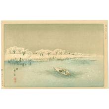 Japanese Print "Sumida River in Snow" by Suzuki Hiroshige (Ando IV Hiroshige)