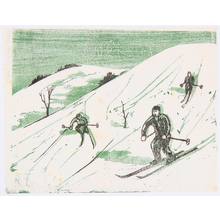 Taniguchi Kunbi: Ski - Shin-hanga Vol.8 - Artelino