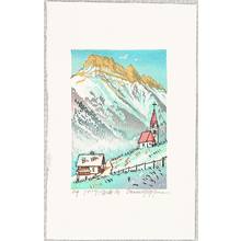 Morozumi Osamu: Rocky Peak of the Dolomites in Winter - Italy - Artelino