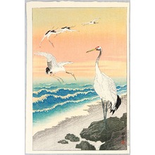 小原古邨: Cranes on Seashore - Artelino