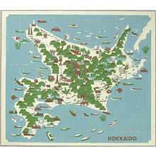 Omoto Yasushi: Hokkaido Map - Artelino