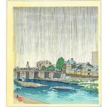 Tokuriki Tomikichiro: Kamo River in Rain - Artelino