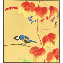 Nomura Issei: Blue Bird on Red Vine - Artelino