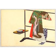 神坂雪佳: Kimono on a Rack - Momo Chigusa - Artelino