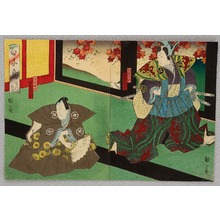 歌川国員: Two Samurai - Kabuki - Artelino