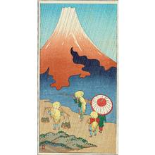 日本版画 "Mt. Fuji and Travellers" 由 Unknown, 無款 (null) 创作