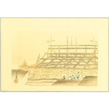 Ogata Gekko, 尾形月耕 (Ogata Gekko)による浮世絵「Between the Timbers - One Hundred Views of Mt. Fuji」