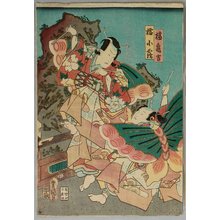 Utagawa Kunisada: Butterfly Dance - Kabuki - Artelino