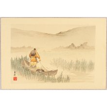 Japanischer Druck "Fisherman - One Hundred Fuji" von Ogata Gekko, 尾形月耕 (Ogata Gekko)