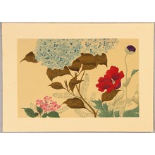 Sakai Hoitsu: Hydrangea and Poppy - Artelino