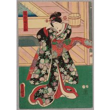 Utagawa Kunisada: Beauty Preparing for Bath - Artelino