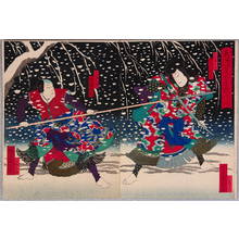 歌川芳滝: Battle in the Snow - Kabuki - Artelino
