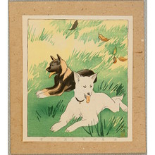 Unknown: Two Dogs in a Meadow - Artelino