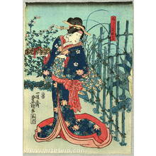 Utagawa Kunisada: Beauty in Garden - Kabuki - Artelino
