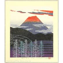 Ono Tadashige: Mt. Fuji in Red Glow - Artelino