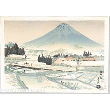 Tokuriki Tomikichiro: Mt.Fuji and Susono in Rain - Artelino