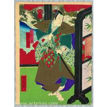 Utagawa Yoshitaki, 歌川芳滝 (Utagawa Yoshitaki)による浮世絵「Behind the Screen - Kabuki」