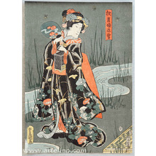 Utagawa Kunisada: Firefly Hunting - Kabuki - Artelino