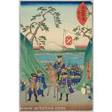 Utagawa Hiroshige III: Suehiro 53 Stations of Tokaido - Kanaya - Artelino