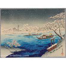 Unknown: Snow at Sumida River. - Artelino