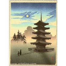 Kobayashi Eijiro: Pagoda at Night - Artelino