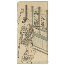 Japanese Print "Two Beauties in Early Edo Era" by Okumura Masanobu, 奥村政信 (Okumura Masanobu)