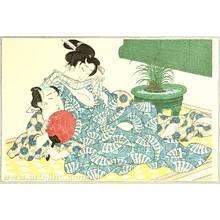 Keisai Eisen, 渓斉英泉 (Ikeda Eisen)による浮世絵「Lovers in the Summer」