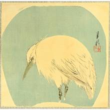 Ogata Gekko, 尾形月耕 (Ogata Gekko)による浮世絵「Egret」