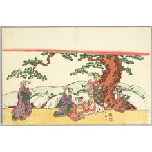 Katsukawa Shunsen: Beauty and Pine - Artelino
